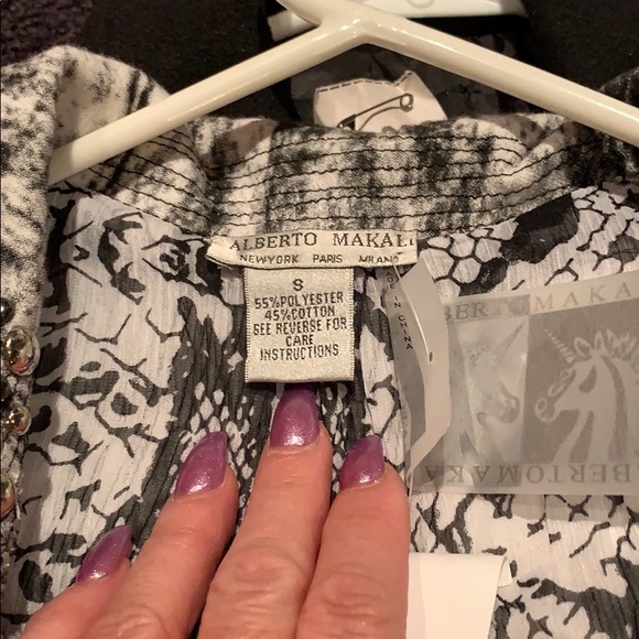 ALBERTO MAKALI EMBELLISHED BLAZER JACKET - Picture 13 of 13